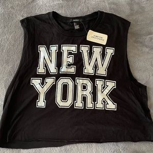 Forever 21 New York Crop Tank Top NWT